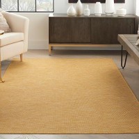 Nourison Positano Indoor/Outdoor Yellow 4' X 6' Area Rug  Easy Cleaning  Non Shedding  Bed Room  Living Room  Dining Room  Backyard  Deck  Patio (4X6)