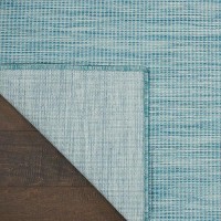 Nourison Positano Indoor/Outdoor Aqua 2'2