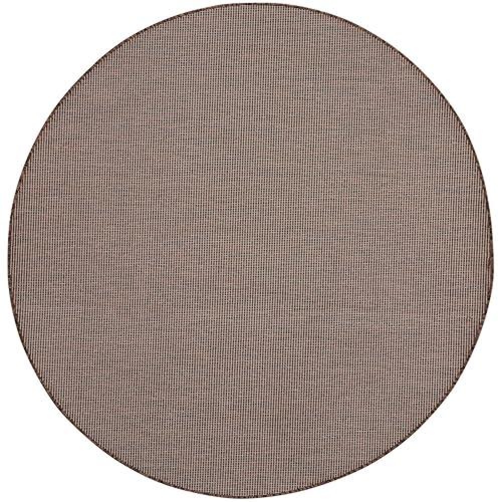 Nourison Positano Indoor/Outdoor Natural 6' X Round Area Rug  Easy Cleaning  Non Shedding  Bed Room  Living Room  Dining Room  Backyard  Deck  Patio (6 Round)