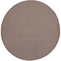 Nourison Positano Indoor/Outdoor Natural 6' X Round Area Rug  Easy Cleaning  Non Shedding  Bed Room  Living Room  Dining Room  Backyard  Deck  Patio (6 Round)