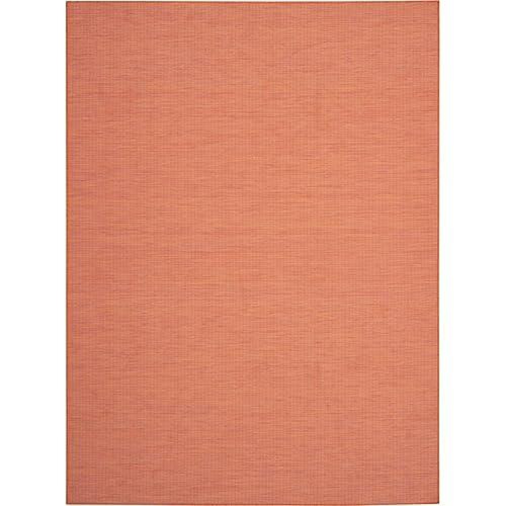 Nourison Positano Indoor-Outdoor Terracotta 6' X 9' Area Rug  Easy Cleaning  Non Shedding  Bed Room  Living Room  Dining Room  Backyard  Deck  Patio (6X9)