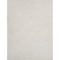 Nourison Positano Indoor-Outdoor Light Grey 6' X 9' Area Rug  Easy Cleaning  Non Shedding  Bed Room  Living Room  Dining Room  Backyard  Deck  Patio (6X9)