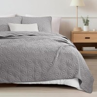 Whale Flotilla Queen Size Quilt Bedding Set Soft Light Grey Queenfull Quilts Bedspreads For All Seasons Lightweight Geometric