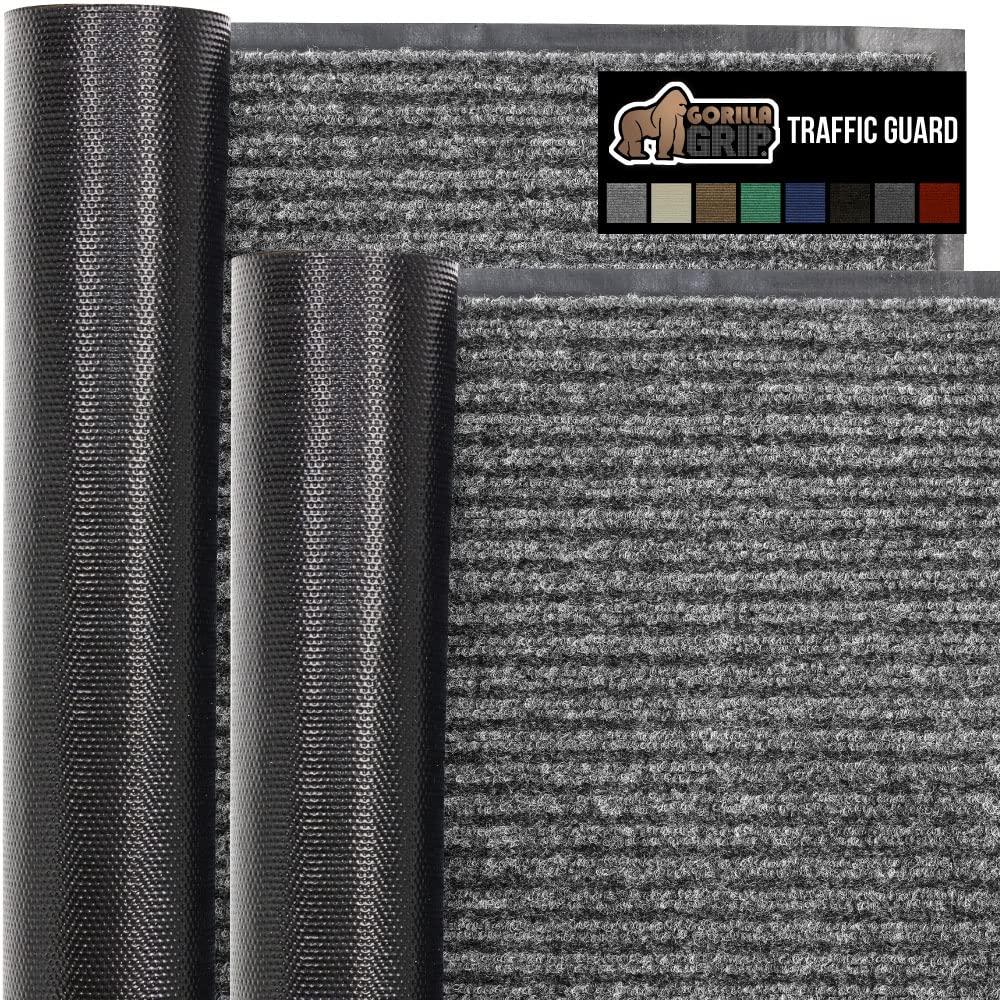 Gorilla Grip Waterproof Heavy Duty Traffic Guard Doormat 2 Pack Stain And Fade Resistant Durable Rubber Low Profile Door Mat