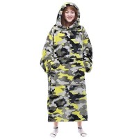 Waitu Wearable Blanket Sweatshirt Gifts For Women And Men Warm And Cozy Giant Blanket Hoodie Thick Flannel Blanket With Sleeve