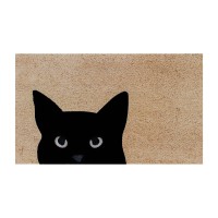 Theodore Magnus Natural Coir Doormat With Nonslip Backing 17 X 30 Outdoorindoor Cat Door Mat Natural Curious Cat C