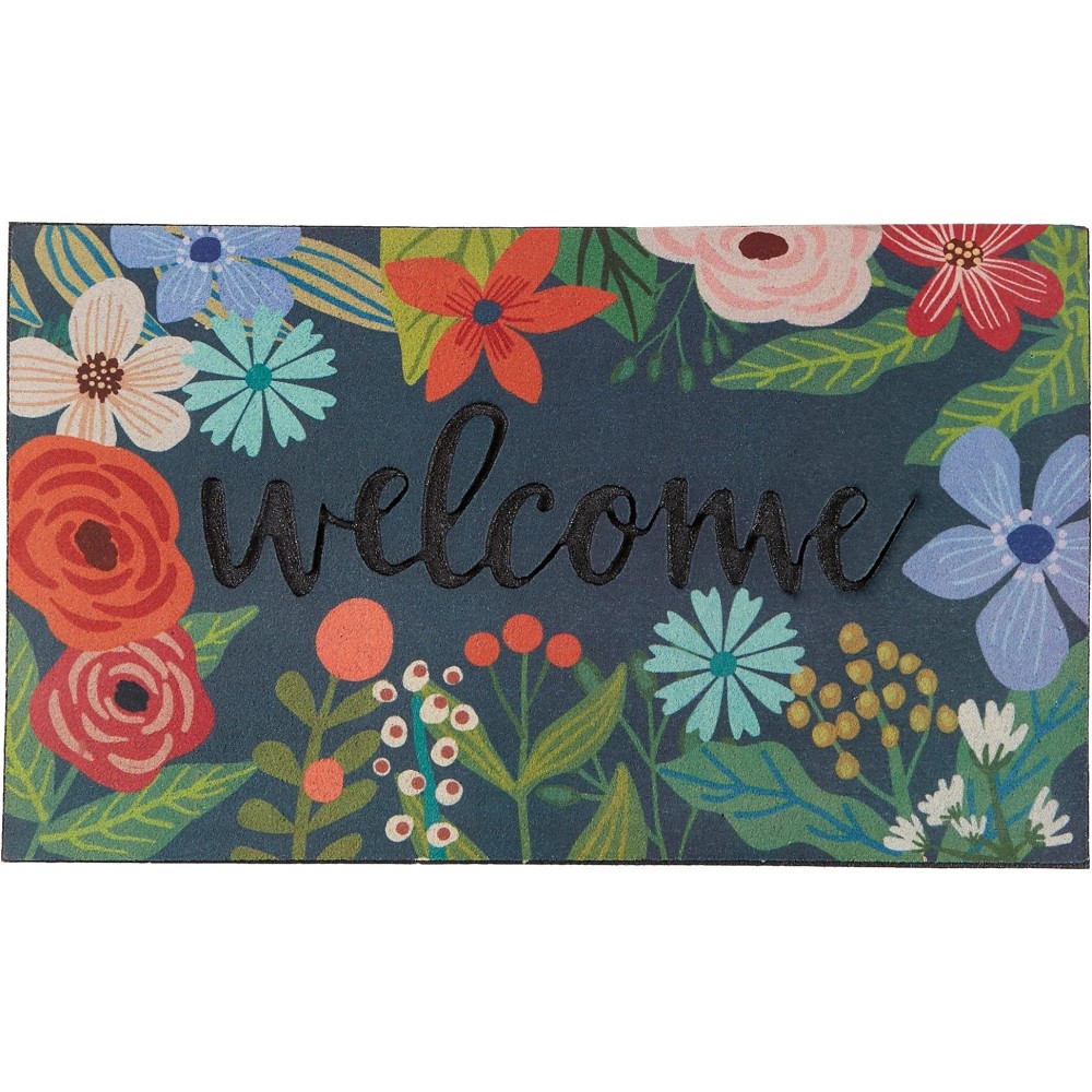 Mohawk Home Recycled Rubber Door Mat Spring Sunset Welcome 18 X 30