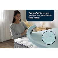 Serta Thermagel Cooling  Pressure-Relieving Memory Foam Mattress Topper  2 Inch  California King