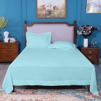 Ntbay Twin Extralong Flat Sheet Only Brushed Microfiber Flat Sheet Soft Wrinklefree Faderesistant Stainresistant Top