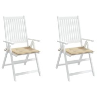 Vidaxl Outdoor Garden Chair Cushions, 2 Pcs Set In Beige - 19.7