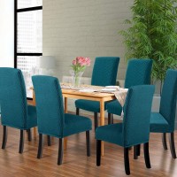 Northern Brothers Chair Covers For Dining Room, Stretch Chair Covers Kitchen Parsons Chair Covers, Washable Spandex Dining Chair Slipcovers Seat Protector For Hotel, Banquet, Ceremony( Teal )