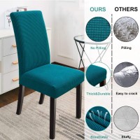 Northern Brothers Dining Chair Covers Stretch Chair Slipcovers, Removable Washable Parsons Kitchen Chair Covers Set Of 4, Teal