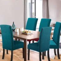 Northern Brothers Dining Chair Covers Stretch Chair Slipcovers, Removable Washable Parsons Kitchen Chair Covers Set Of 4, Teal