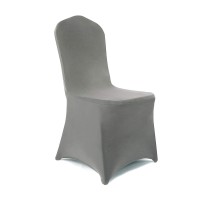 Peomeise Stretch Spandex Chair Cover For Wedding Party Dining Banquet Event (Grey, 25)