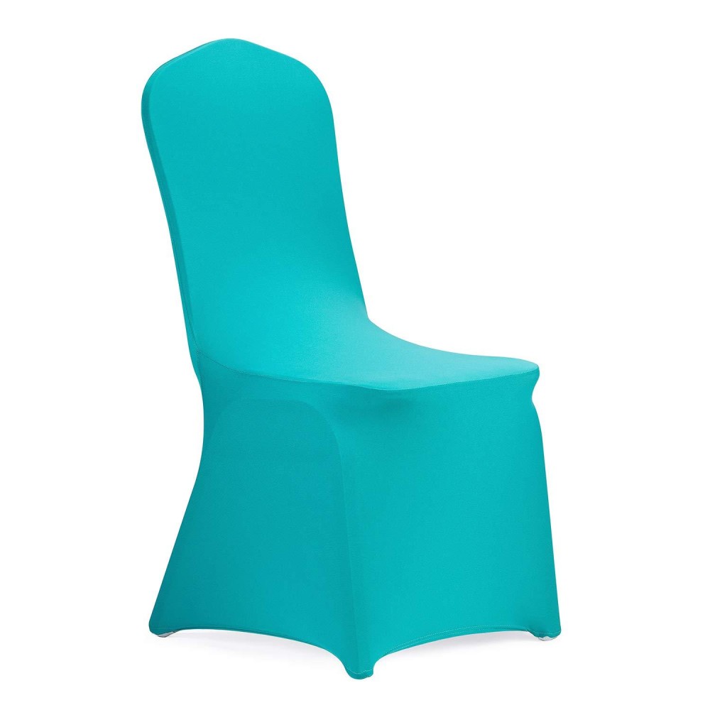 Peomeise Stretch Spandex Chair Cover For Wedding Party Dining Banquet Event (Turquoise, 25)