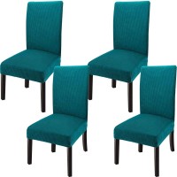 Goodtou Chair Covers For Dining Room 4 Pack, Stretch Parson/Dining Chair Slipcover Removable Washable Chair Protector For Home/Restaurant/Banquet,Forros Para Sillas De Comedor(Teal, Set Of 4)
