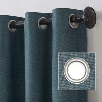 Sun Zero Columbia 2Pack Thermal Energy Saving 100 Blackout Grommet Curtain Panel Pair 50 X 84 Teal