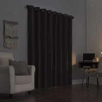 Sun Zero Columbia 2Pack Thermal Energy Saving 100 Blackout Grommet Curtain Panel Pair 50 X 84 Walnut Brown