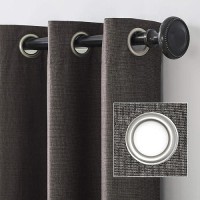 Sun Zero Columbia 2Pack Thermal Energy Saving 100 Blackout Grommet Curtain Panel Pair 50 X 84 Walnut Brown