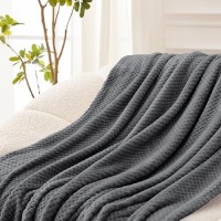 Exclusivo Mezcla Fleece Throw Blanket Extra Large Super Soft And Warm Blankets For Couch Sofa And Bed Waffle Textured Cozy F