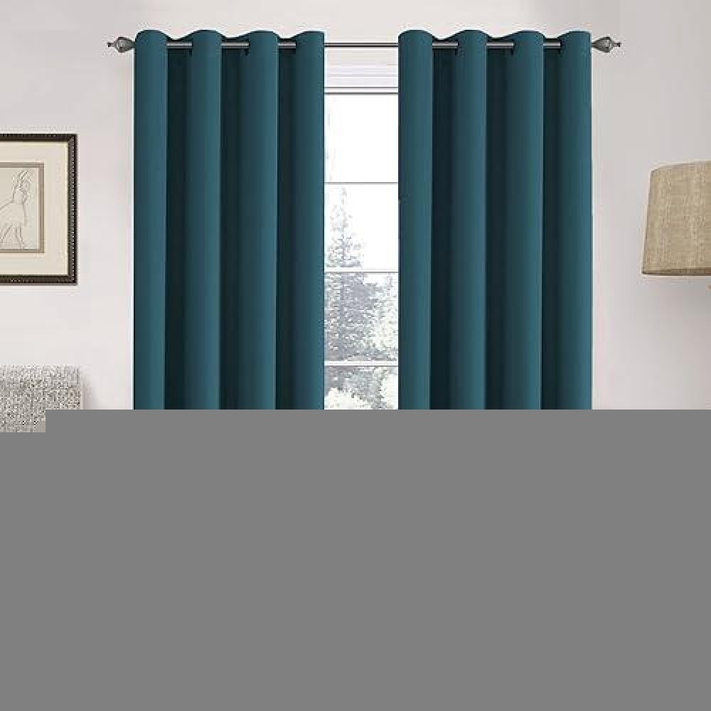 Hversailtex Premium Blackout Thermal Insulated Room Darkening Curtains For Bedroomliving Room Classic Grommet Top 2 Panels