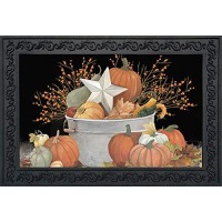 Briarwood Lane Fall Bushel Primitive Doormat Autumn Indooroutdoor 30 X 18