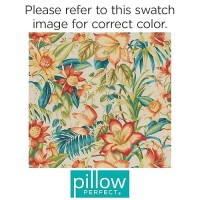 Pillow Perfect Tropic Floral Indoor/Outdoor Accent Throw Pillow  Plush Fill  Weather  And Fade Resistant  Throw - 16.5