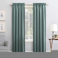 Sun Zero Easton Energy Saving Blackout Rod Pocket Curtain Panel  40