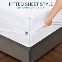 Utopia Bedding Premium Waterproof Mattress Protector Twin Size Viscose Made From Bamboo Mattress Cover Breathable Fitted Styl