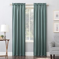 Sun Zero Easton Energy Saving Blackout Rod Pocket Curtain Panel  40