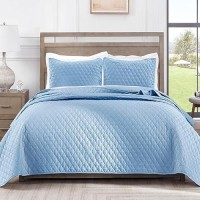 Exclusivo Mezcla Ultrasonic Reversible Twin Quilt Bedding Set With Pillow Sham Lightweight Quilts Twin Size Soft Bedspreads Be