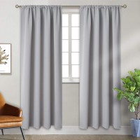 Bgment Rod Pocket Room Darkening Curtains For Bedroom 84 Inches Long Thermal Insulated Blackout Curtain Drapes For Living Room