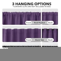 Deconovo Rod Pocket And Back Tab Blackout Curtains For Living Room Thermal Insulated Room Darkening Curtains 42Wx95L Inch Purple Grape 2 Panels