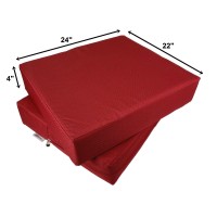 Qqbed 4 Pack Outdoor Patio Chair Water-Resistant Cushion Pillow Seat Covers 24