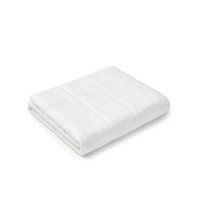 Ynm Weighted Blanket - Heavy 100% Oeko-Tex Certified Cotton Material With Premium Glass Beads (White  48''X72'' 20Lbs)  Suit For One Person(~190Lb) Use On Twin/Full Bed