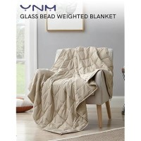 Ynm Weighted Blanket Heavy 100 Percent Oeko-Tex Certified Cotton Material  Bed Blanket For One Person Of 190Lbs  Ideal For Queen/King Bed (60X80 Inches  20 Pounds  Khaki)