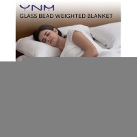 Ynm Weighted Blanket Heavy 100 Percent Oeko-Tex Certified Cotton Material(White  80''X87'' 30Lbs)  Two Persons(140~240Lb) Sharing Use On Queen/King Bed | A Duvet Included