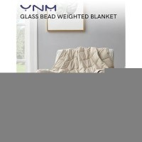 Ynm Weighted Blanket Heavy 100 Percent Oeko-Tex Certified Cotton Material  Bed Blanket For One Person Of 140Lbs  Ideal For Queen/King Bed (60X80 Inches  15 Pounds  Khaki)