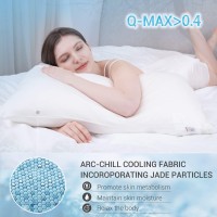 Marchpower Cooling Pillow Cases For Hot Sleepers Standard Size Japanese Arcchill Cool Pillow Cases Double Design 2 Pack Zippe