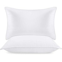 Utopia Bedding Bed Pillows For Sleeping (White)  Standard Size  Set Of 2  Hotel Pillows  Cooling Pillows For Side  Back Or Stomach Sleepers