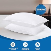 Utopia Bedding Bed Pillows For Sleeping (White)  Standard Size  Set Of 2  Hotel Pillows  Cooling Pillows For Side  Back Or Stomach Sleepers