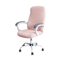 Forcheer Office Chair Cover Water Resistant Pink Stretch Jacquard Computer Chair Slipcover For Armrest Chairs L