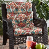 Greendale Home Fashions Outdoor 44 X 22-Inch High Back Chair Cushion, Set Of 1, Painted Desert