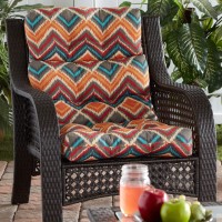 Greendale Home Fashions Outdoor 44 X 22-Inch High Back Chair Cushion, Set Of 1, Aztec