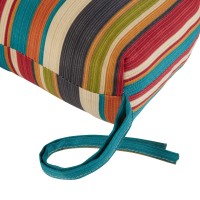 Greendale Home Fashions Outdoor 44 X 22-Inch High Back Chair Cushion, Set Of 1, Adobe Stripe