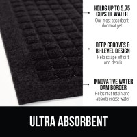 Gorilla Grip Ultra Absorbent Moisture Guard Doormat Absorbs Up To 57 Cups Of Water Stain And Fade Resistant Spiked Rubber Ba