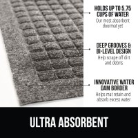 Gorilla Grip Ultra Absorbent Moisture Guard Doormat Absorbs Up To 57 Cups Of Water Stain And Fade Resistant Spiked Rubber Ba