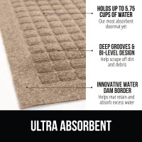 Gorilla Grip Ultra Absorbent Moisture Guard Doormat Absorbs Up To 57 Cups Of Water Stain And Fade Resistant Spiked Rubber Ba