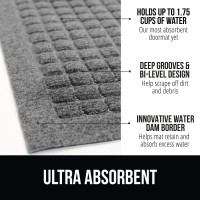 Gorilla Grip Ultra Absorbent Moisture Guard Doormat Absorbs Up To 17 Cups Of Water Stain And Fade Resistant Spiked Rubber Ba