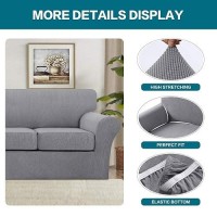 Turquoize 4 Piece Sofa Covers For 3 Cushion Couch Sofa Slipcover Soft Couch Cover For Dogswashable Sofa Furniture Covers With 3